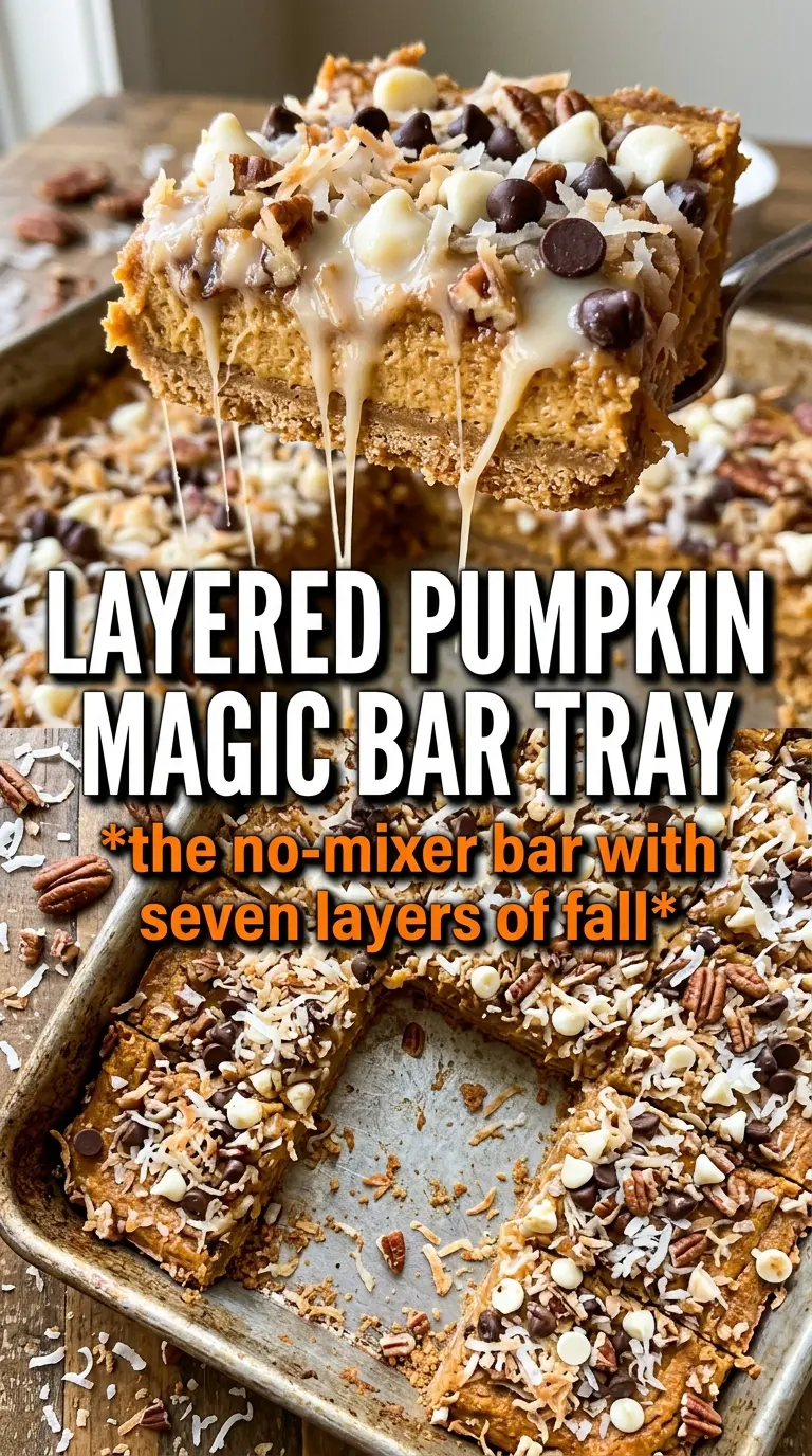 Pumpkin Magic Bars gingersnap layers pumpkin pecans