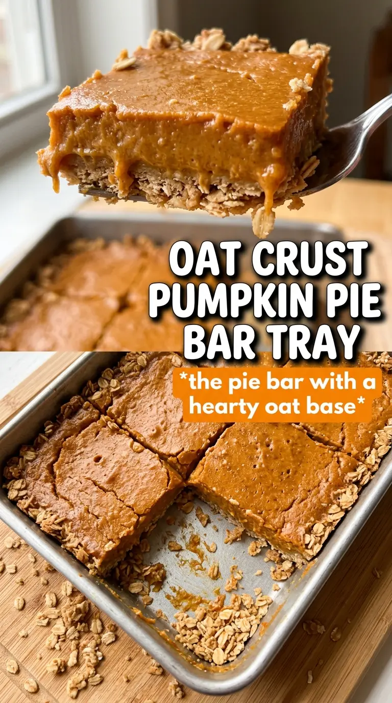 Pumpkin Pie Bars With Oat Crust, creamy pumpkin, oat crumble