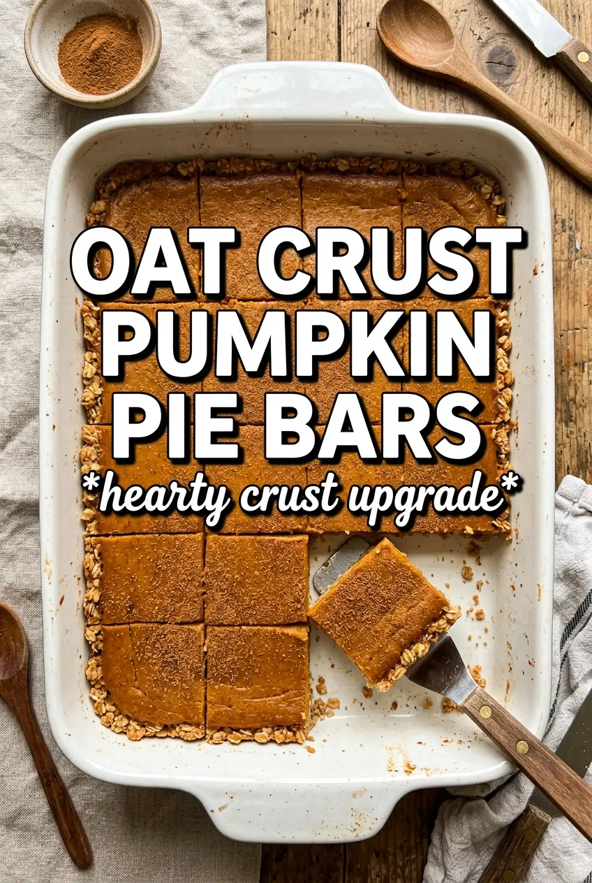 Pumpkin Pie Bars With Oat Crust
