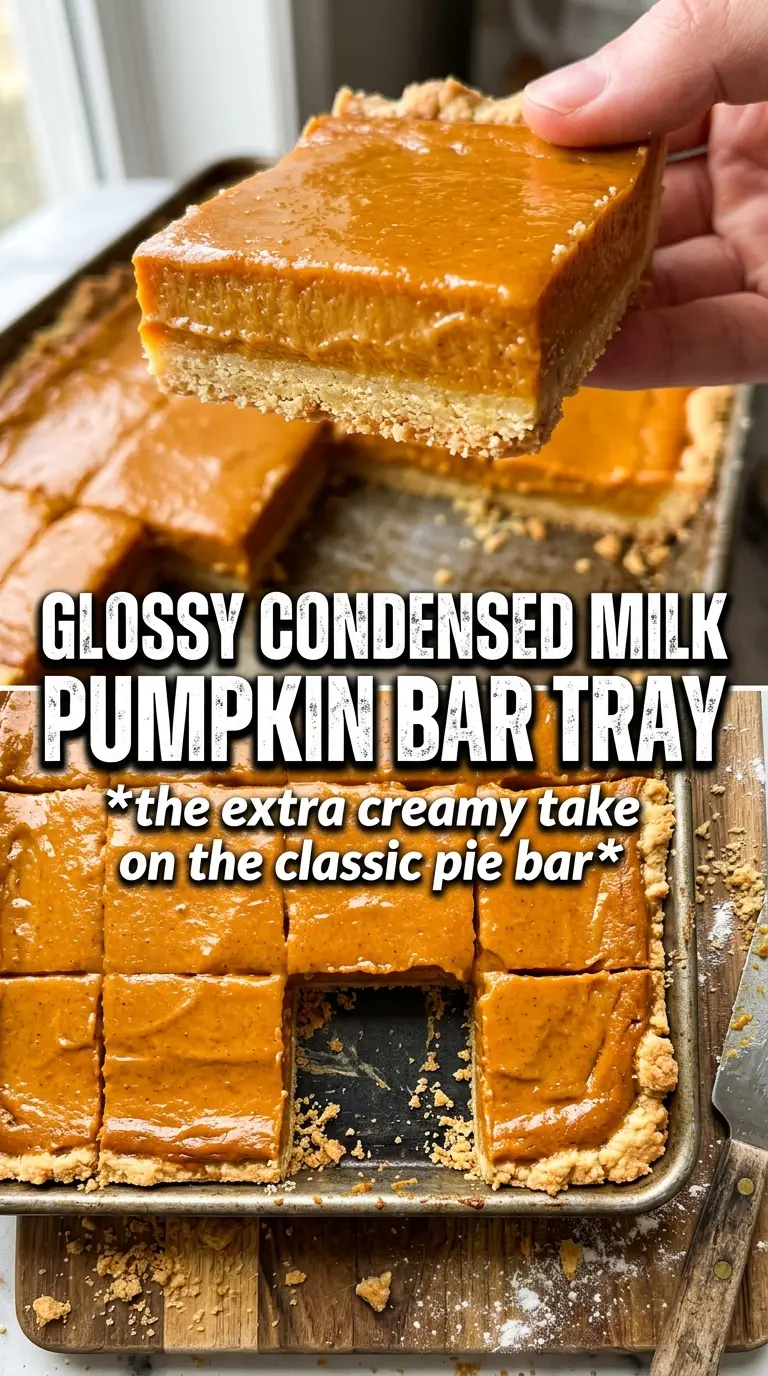 Pumpkin Pie Bars With Sweetened Condensed Milk creamy pumpkin custard shortbread crust