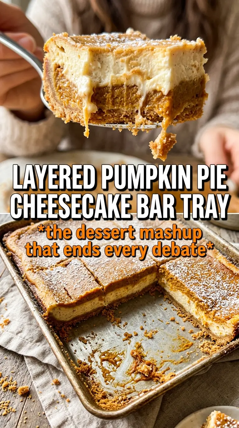 Pumpkin Pie Cheesecake Bars gingersnap crust swirled creamy bars