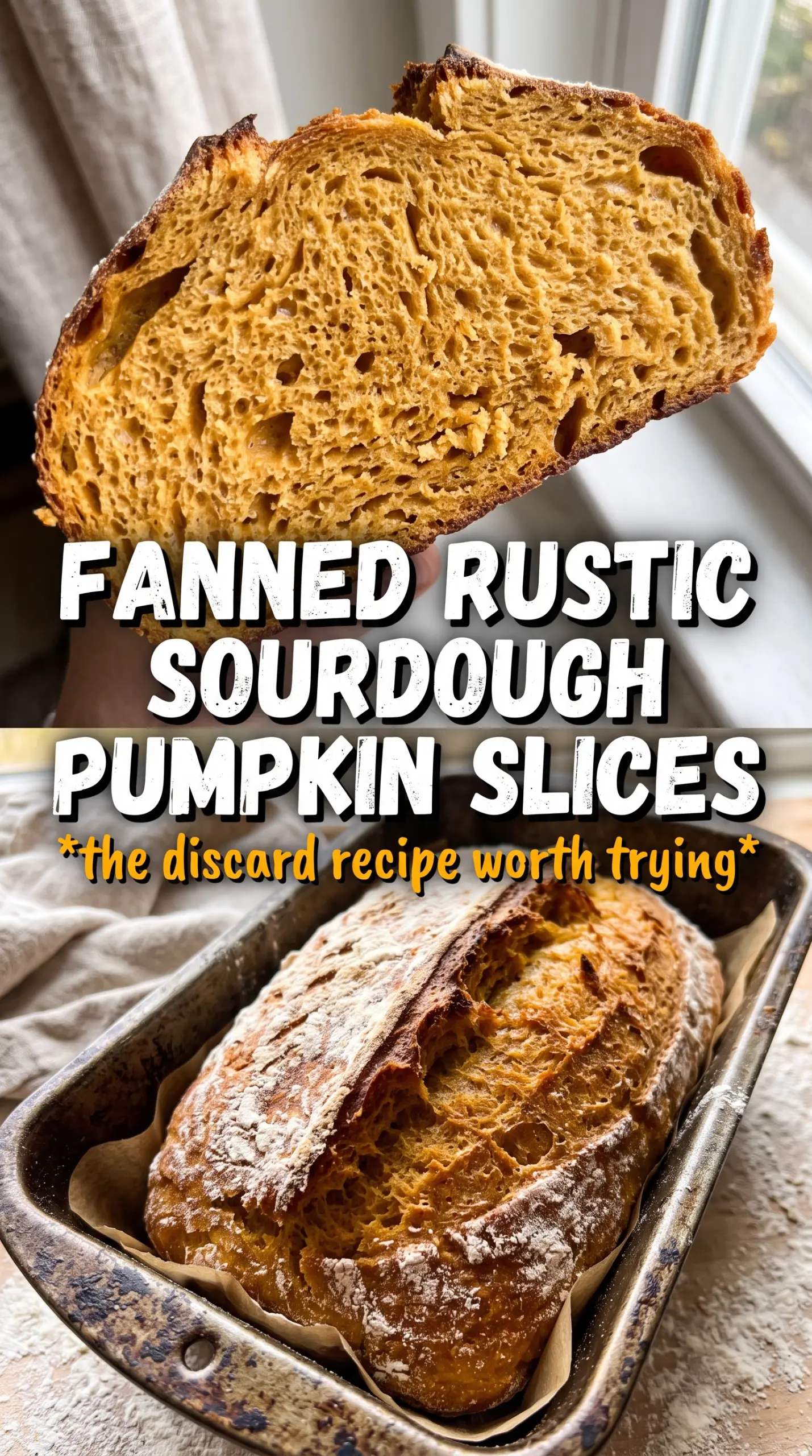 Pumpkin Sourdough Bread rustic golden crumb