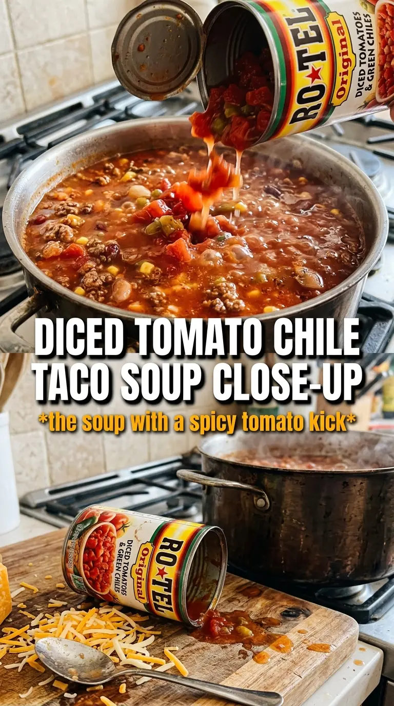 Rotel Taco Soup spicy, hearty, Tex-Mex