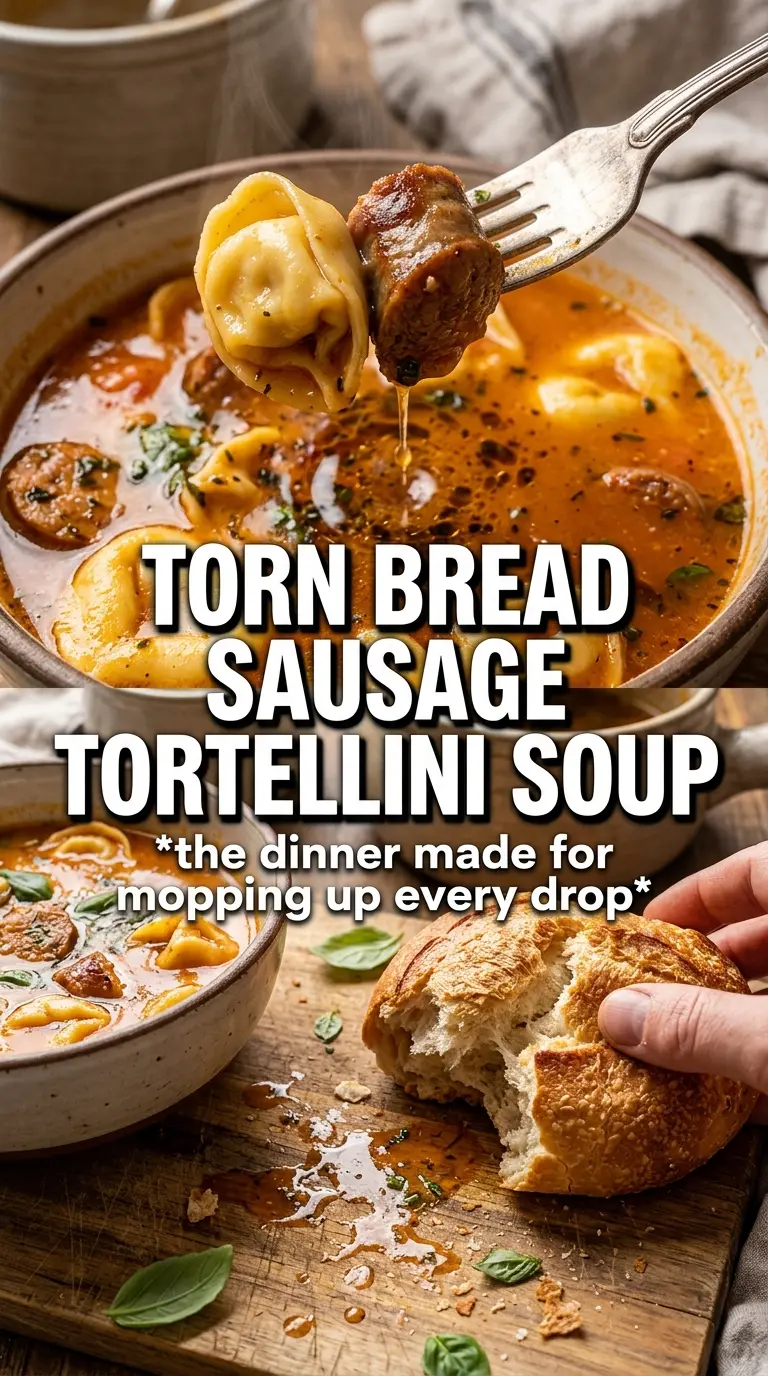 Sausage and tortellini soup rich creamy