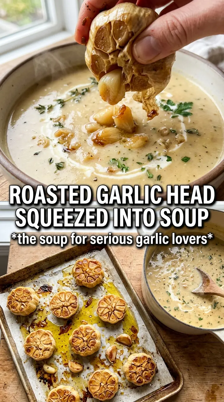 Garlic Soup silky golden broth, poached egg, croutons