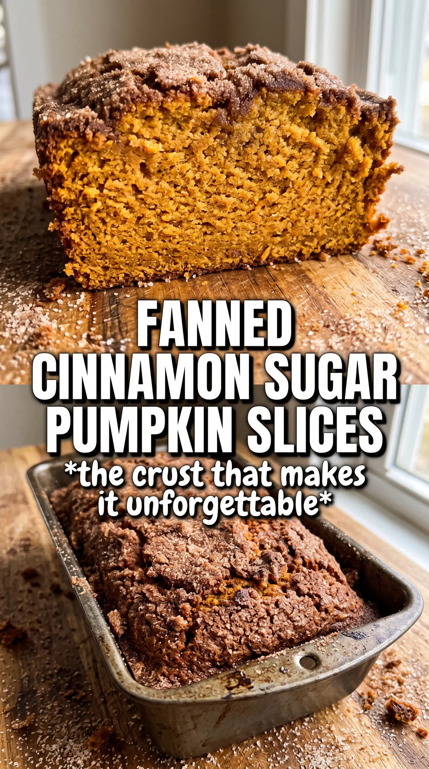 Snickerdoodle Pumpkin Bread cinnamon sugar crust warm spice