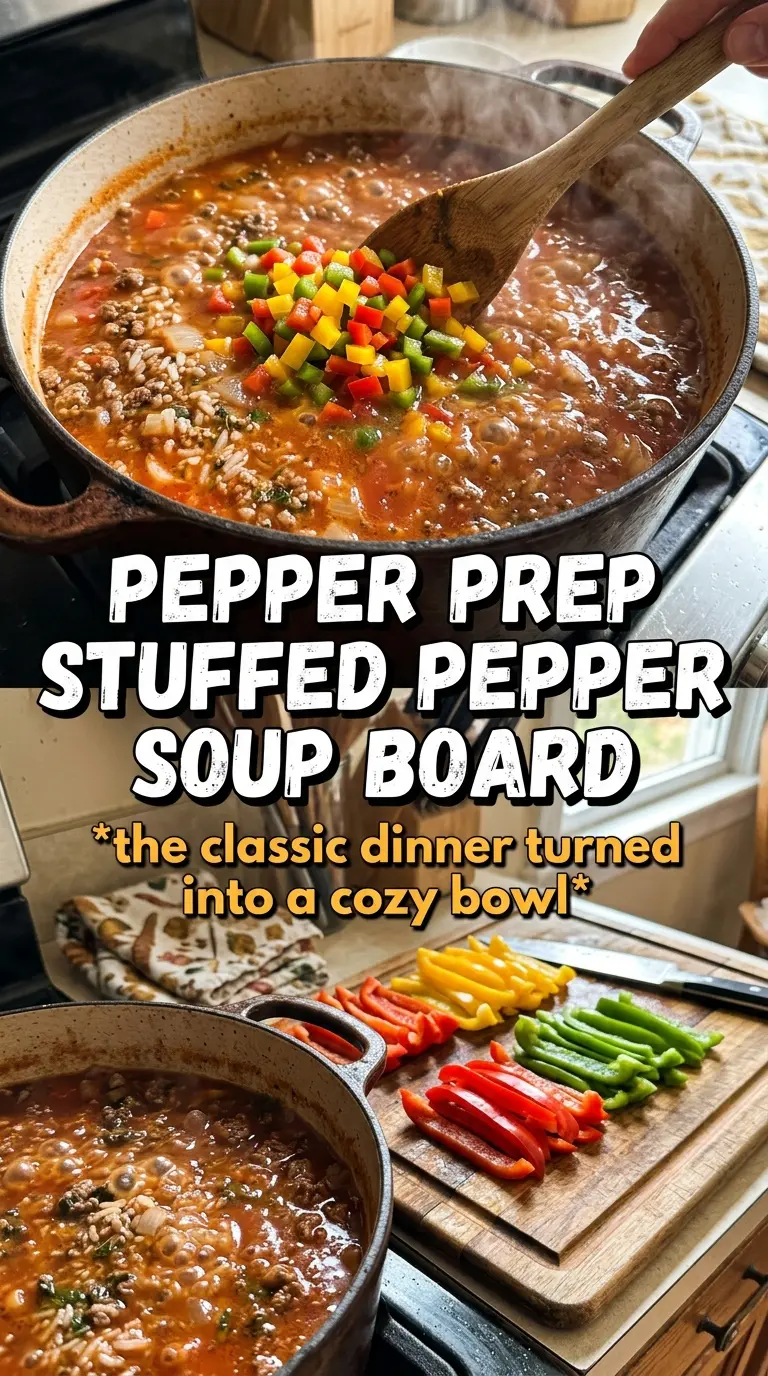 Stuffed pepper soup hearty tomato broth