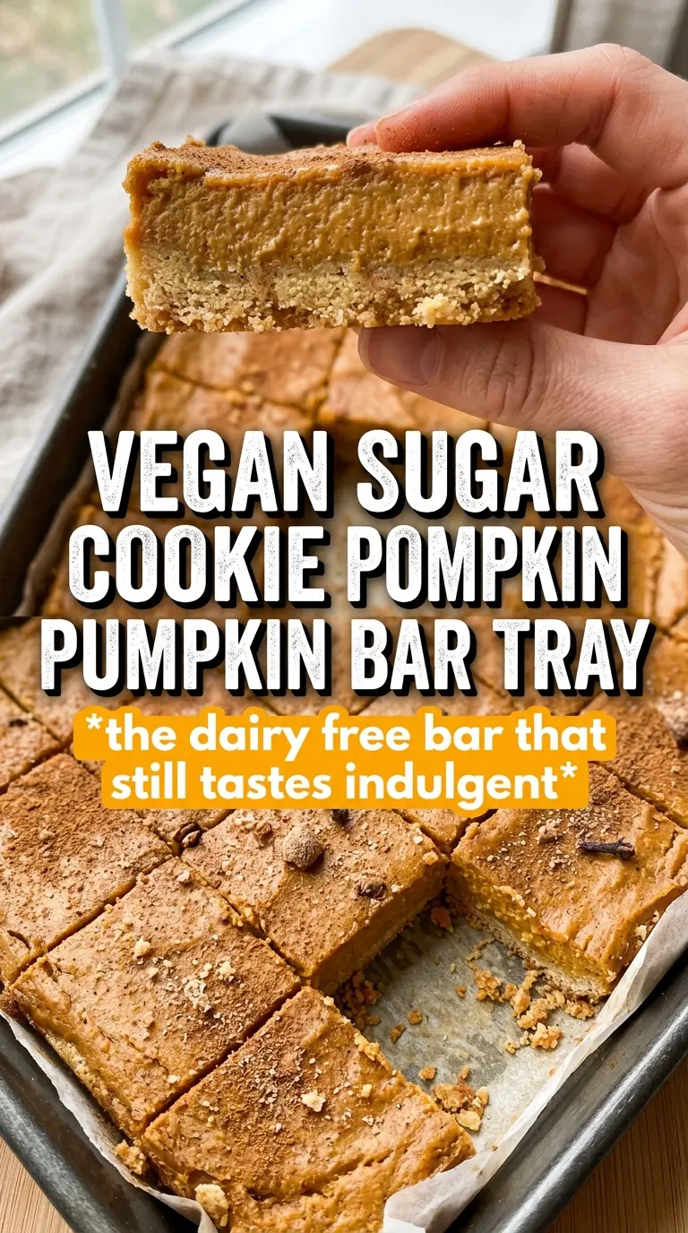 Sugar Cookie Vegan Pumpkin Bars creamy spiced layered