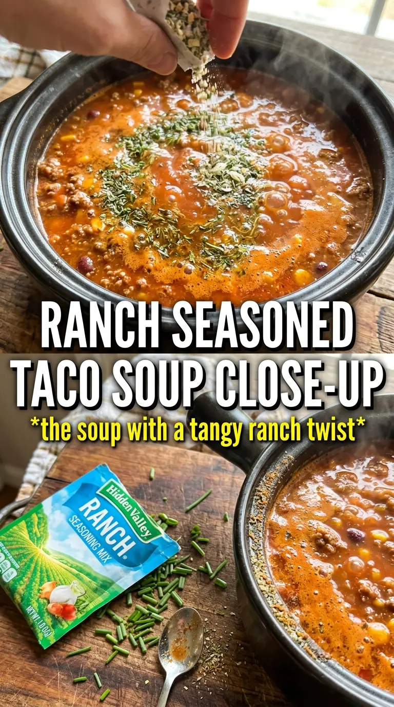 Taco Soup With Ranch Packet bold broth, beans, tomatoes