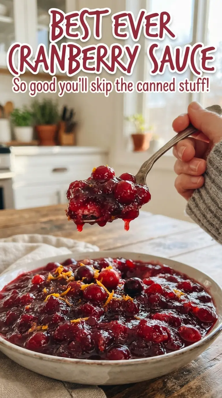 Best Ever Cranberry Sauce glossy orange cinnamon