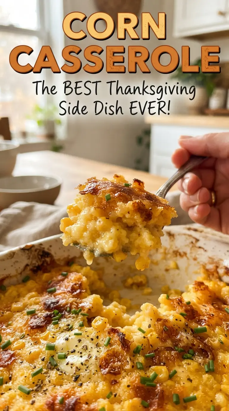 Corn Casserole golden custardy buttery