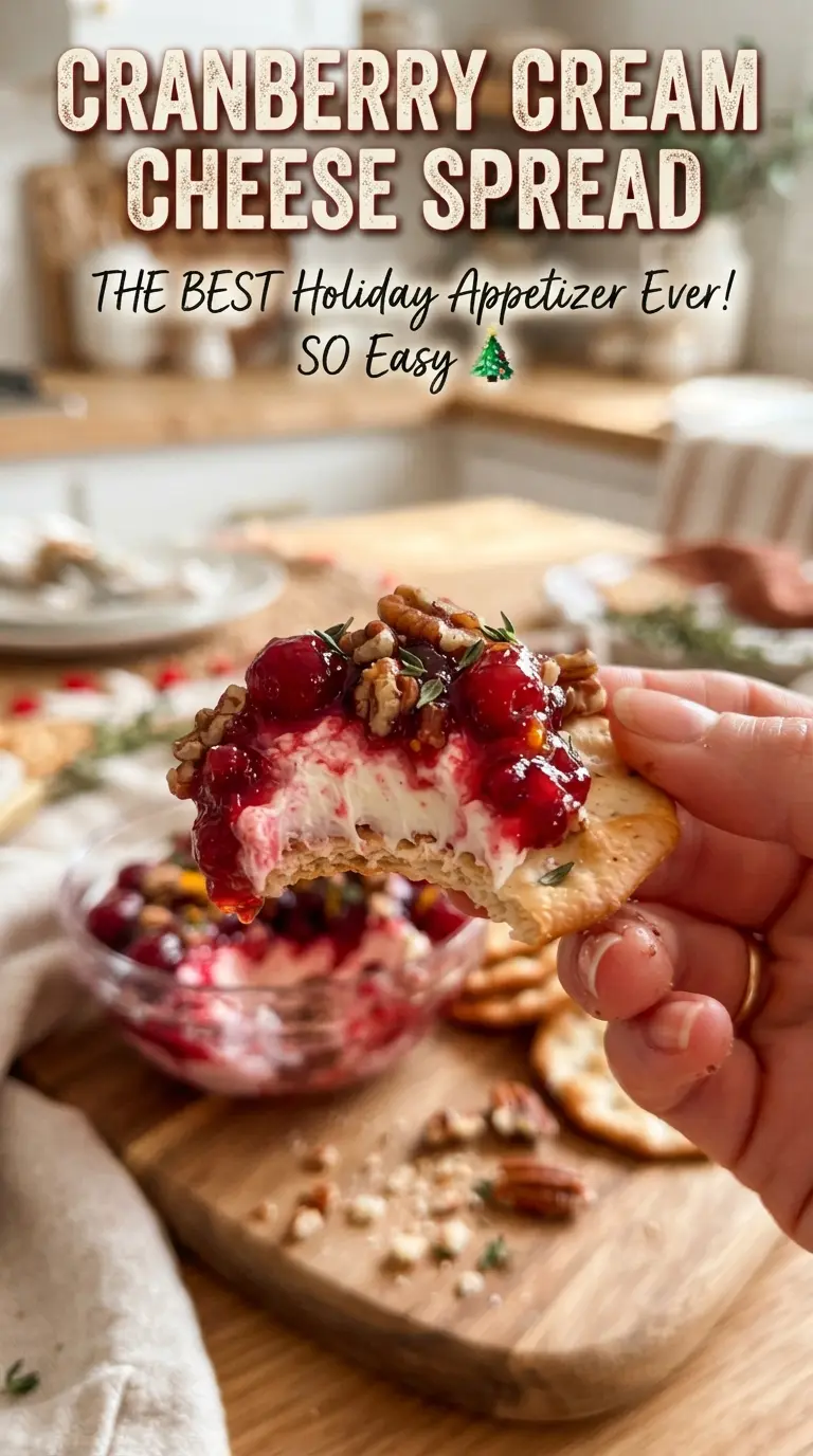 Cranberry Cream Cheese Spread jewel-red creamy crunchy