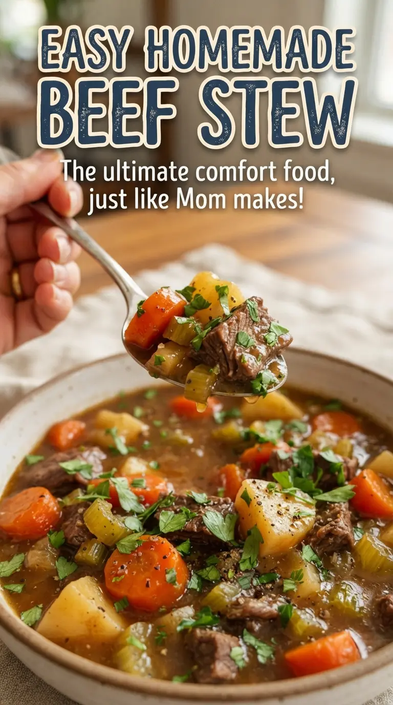 Easy Homemade Beef Stew rich hearty tender