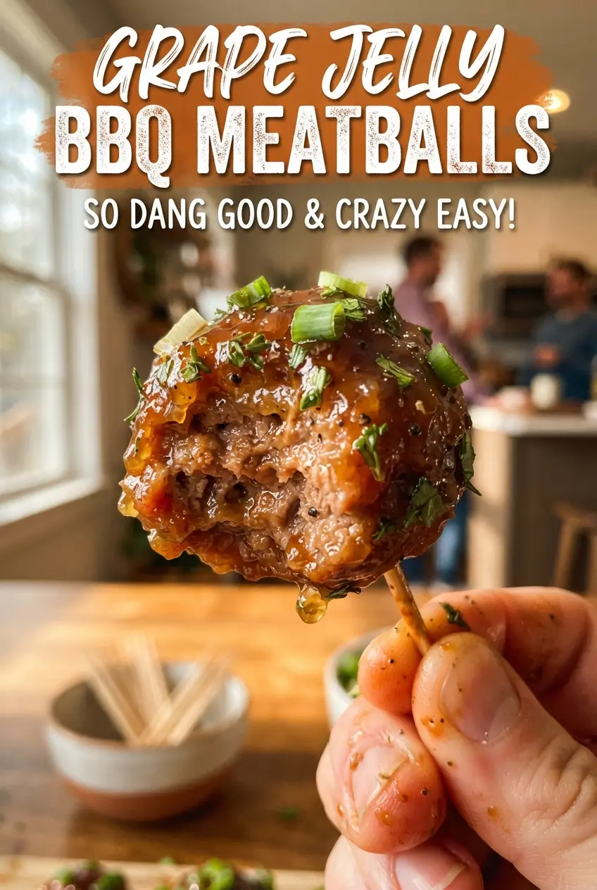 Grape Jelly BBQ Meatballs