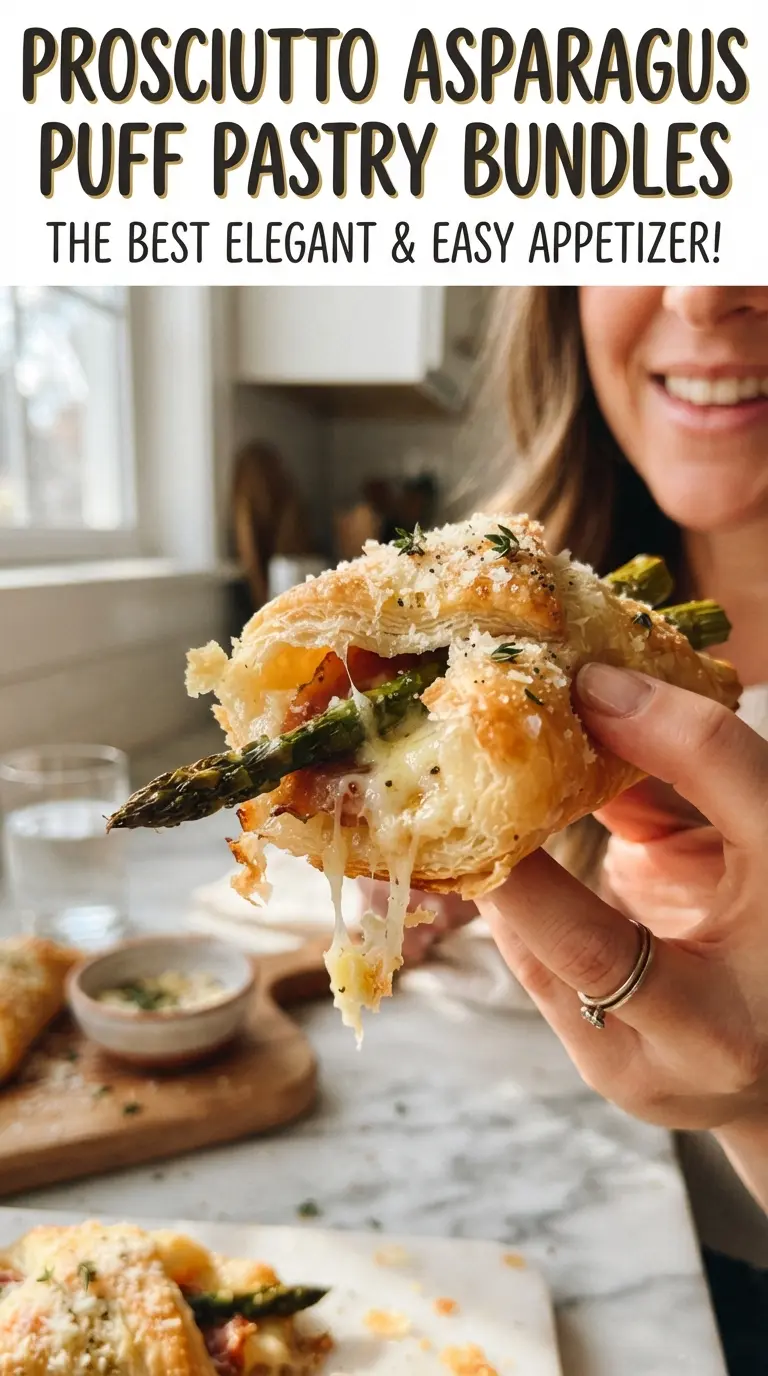 Prosciutto Asparagus Puff Pastry Bundles flaky savory bright