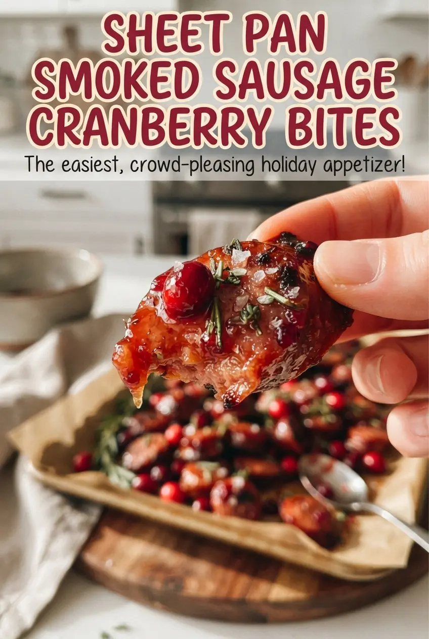 Sheet Pan Smoked Sausage Cranberry Bites