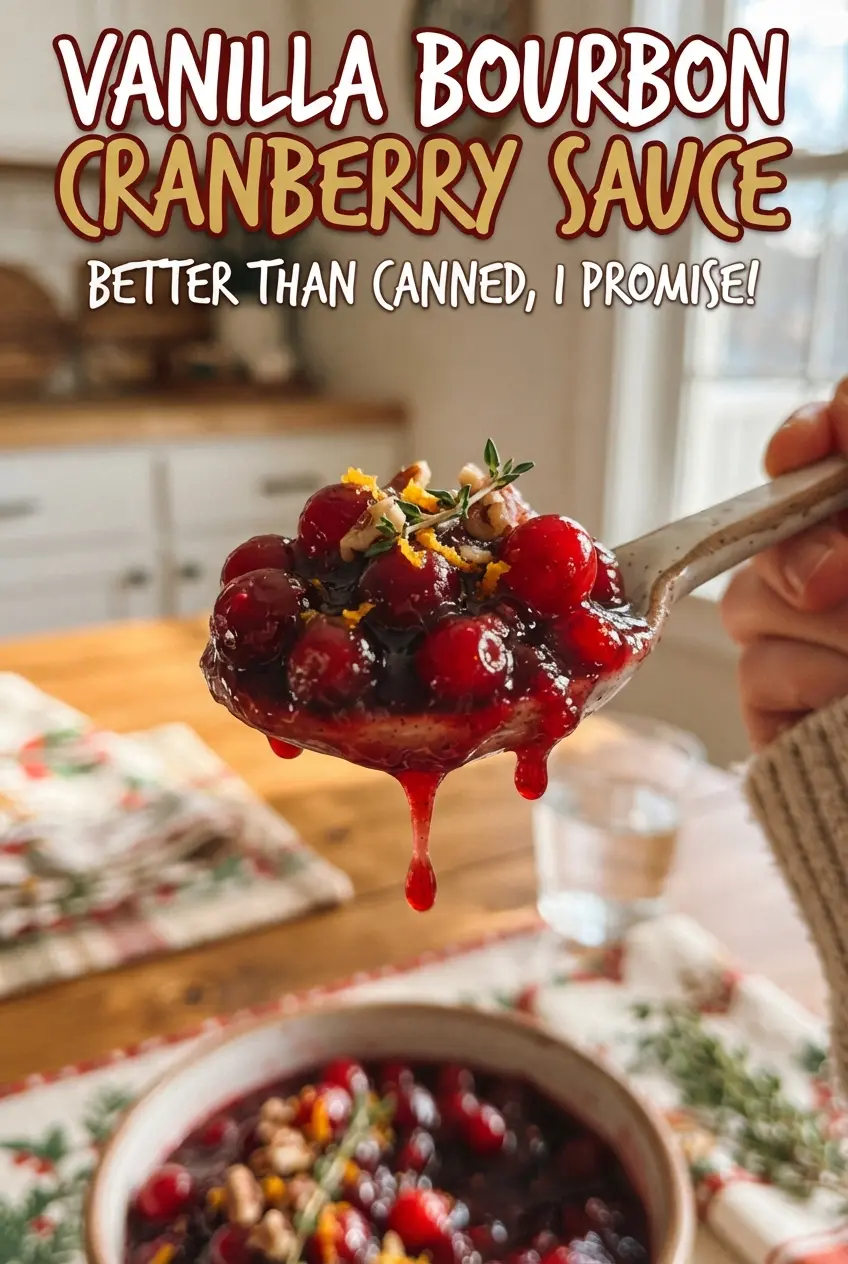 Vanilla Bourbon Cranberry Sauce